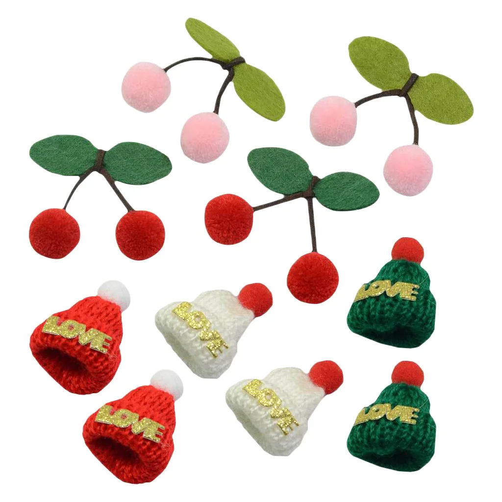 10pc Mixed Cherry Flatback Button Embellishment Scrapbooking DIY Phone Craft