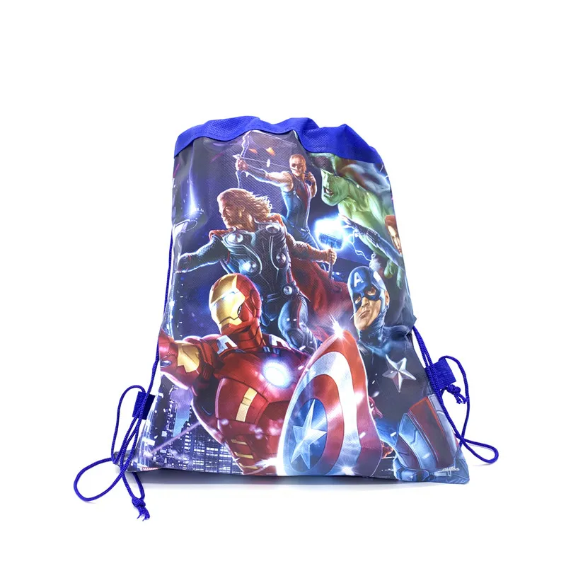 30 шт. AvengersParty сумки для детей дней рождения нетканый тканевый рюкзак детская дорожная школьная сумка Украшение шнурок подарочная сумка - Цвет: Avengers-(4)