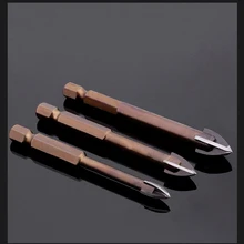 

Cross Hex Tile Bits Glass Ceramic Concrete Hole Opener Alloy Triangle Drill Size 3/4/5/6/8/10/12mm Cross Spear Head Drill Bits