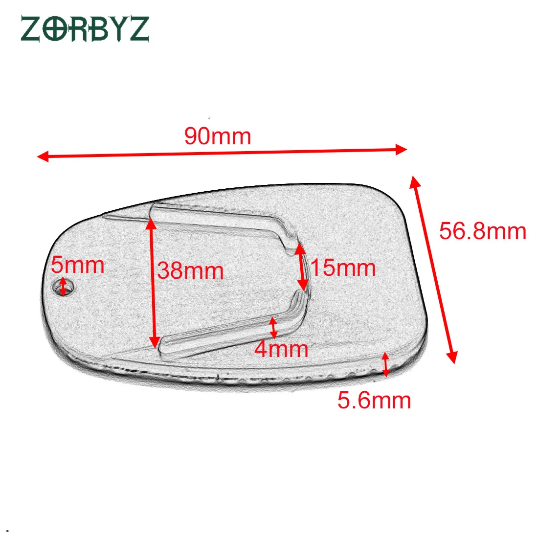 ZORBYZ синяя боковая Подставка для велосипеда Байкерская подставка парковки Harley Honda