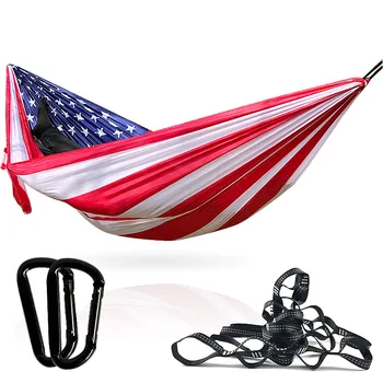 

Backpacking Sleeping-Bed Double-Hammock Travel-Survival 2-Carabiner Outdoor Adult 2-Straps