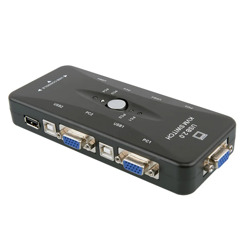4-портовый USB 3. 0 KVM-переключатель VGA/Φ Box HUB селектор-адаптер 2,0X1920 для подключения клавиатуры принтера мыши монитора 4-портовый USB 3. 0 KVM-переключатель VGA/Φ Box HUB селектор-адаптер 2,0X1920 для подключения клавиатуры принтера мыши монитора