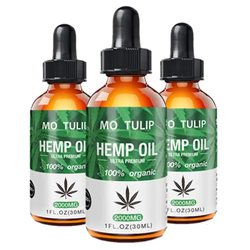 MO TULIP 10000mg Hemp Oil 30ML CBD Oil Organic Pure Essential Oil Herbal Drops Body Relieve