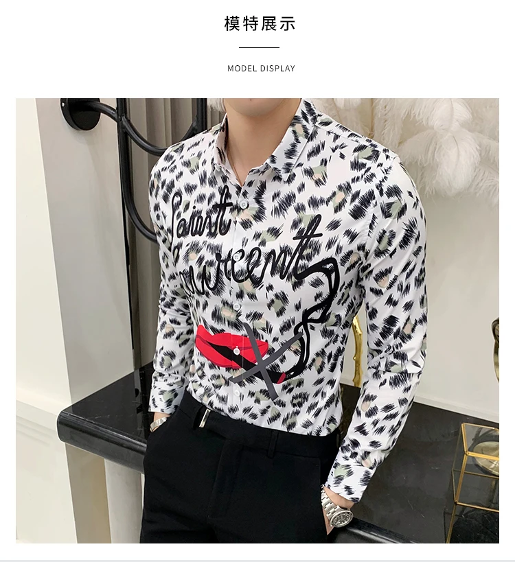 Весенне-летние приталенные рубашки с длинным рукавом для ночного клуба, Chemise Homme, модная забавная рубашка с цветочным принтом, мужская рубашка Camisa Masculina