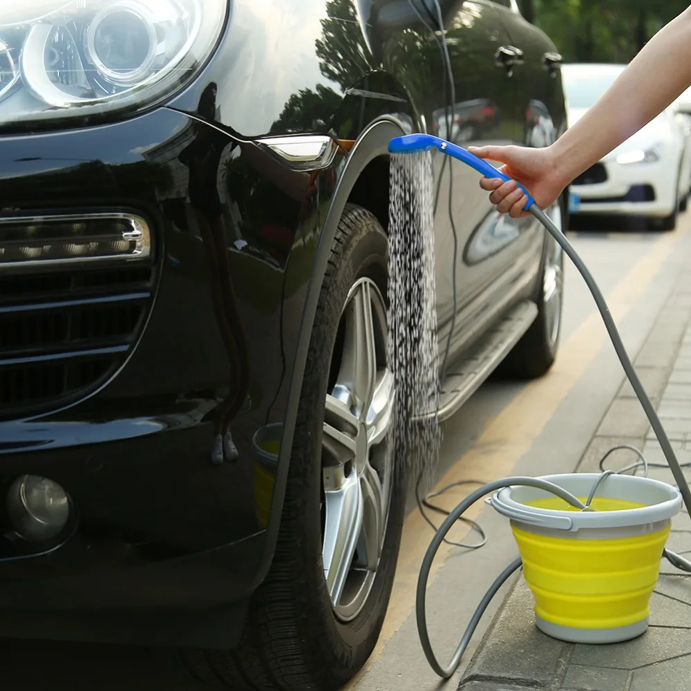  1pcs Portable Car Cleaning Tools Car Washer Camping Shower Set Electric Pump For Outdoor Camping Tr