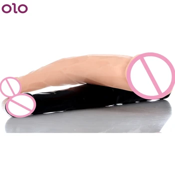 Long Double Dildo Lesbian Sex Toys For Women Strapon Realistic Penis Masturbator Soft Silicone Anal Butt Plug Jelly Dildos 4