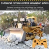 2.4Ghz 9 Channel RC Bulldozer Tractor 1/24 Full Functional Light & Sound Construction Engineering Car Vehicles Truck Toys 5