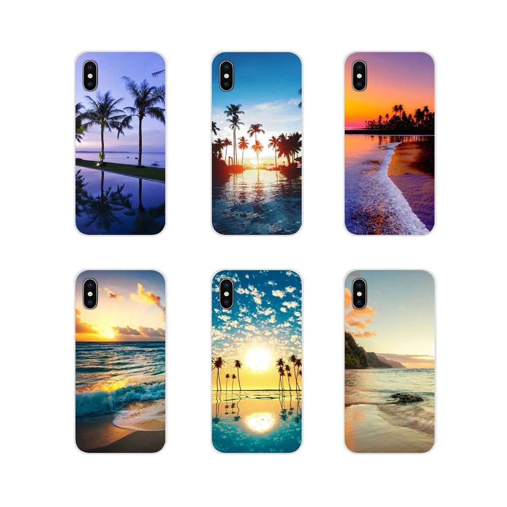 Чехлы на лето пляж закате море Пальма для HTC One U11 U12 X9 M7 M8 A9 M9 M10 E9 Plus Desire 630 530 626 628 816 820