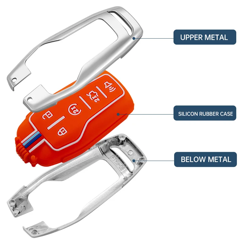 Custodia per chiave auto per Ford Fusion Mondeo Mustang F-150 Explorer Edge 2015 2016 2017 2018 portachiavi con protezione chiave per lo Styling dell'auto 8 Custodia per chiave auto per Ford Fusion Mondeo Mustang F-150 Explorer Edge 2015 2016 2017 2018 portachiavi con protezione chiave per lo Styling dell'auto - H1b35aa1cbc2d41c4b2448fb3e32835f7s