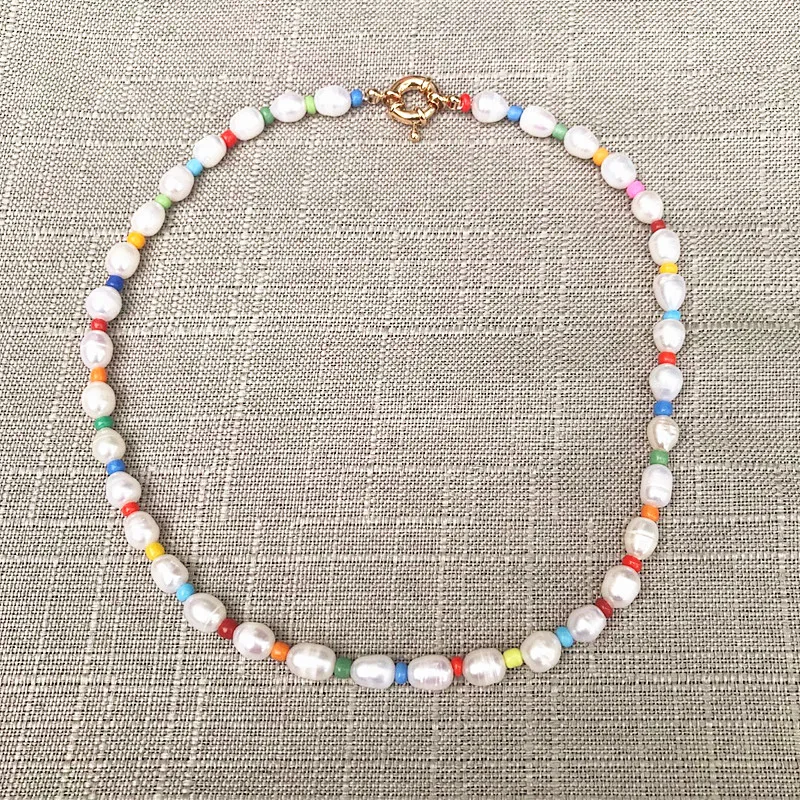 Boho-Puka-Natuurlijke-porceleinslak-Shell-ketting-vrouwen-verklaring-parel-barokke-bijoux-choker-ketting-Collier-de-coquillages