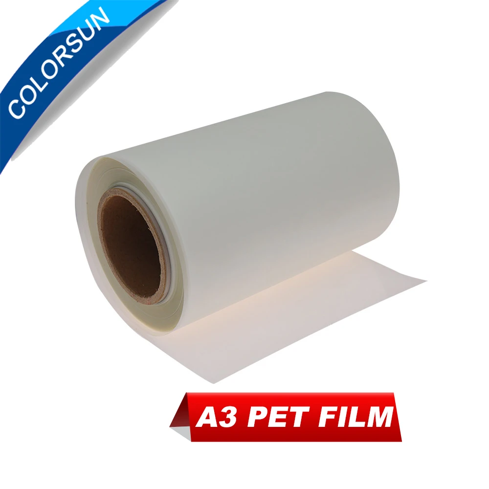 Colorsun 30cm*100m Roll PET Transfer Film A3 DTF PET film DTF Printing On T shirt PET Film Rolls
