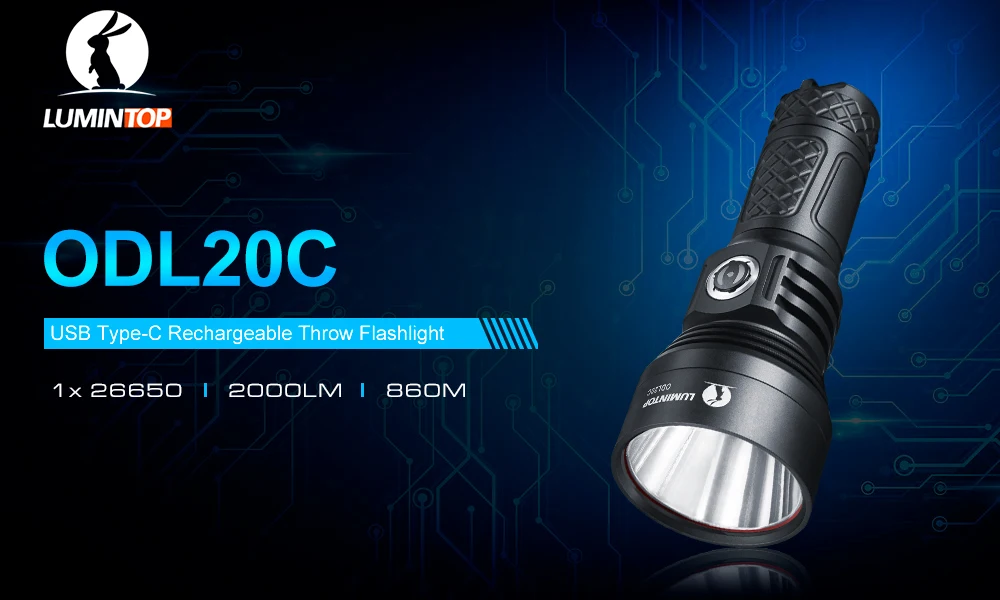 Светодиодный фонарик LUMINTOP ODL20C Cree XHP 35 HI 2000 люменов Макс 860 метров USB тактический фонарь на 26650 Аккумулятор для поиска