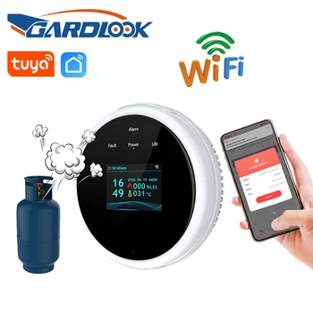 GARDLOOK-Detector de fugas de GAS glp WiFi, Detector de Combustible Natural y Sensor de fugas de Gas de 433MHz, alarma, uso opcional para sistema de seguridad del hogar