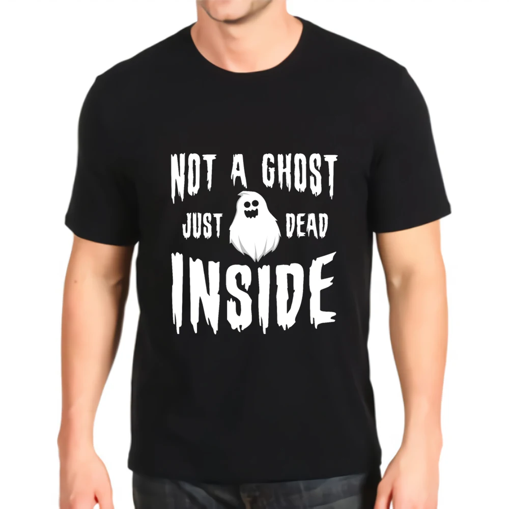 Новая футболка с принтом not a ghost just dead inside Забавный модный Свободный Мужской Топ
