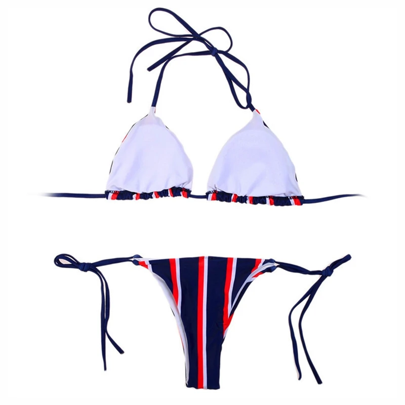 2020 Women Swimsuit Bikini Mujer Bathing Suit Mini Brazilian Bikini Push Up Swimwear Striped Feminino Biquini ????????? ??????? 2020 Women Swimsuit Bikini Mujer Bathing Suit Mini Brazilian Bikini Push Up Swimwear Striped Feminino Biquini ????????? ???????
