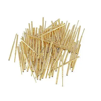 

P75-2W Testing Probes Pin Receptacles Gold Tone 100 Pcs