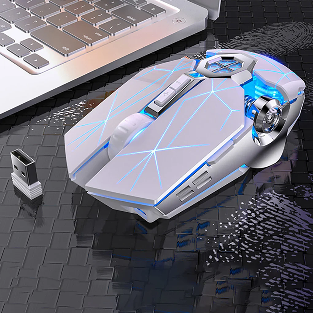 

LED Backlit Gaming Mouse Home Office Rechargeable Computer Laptop 2.4G Wireless Mouse 1600DPI