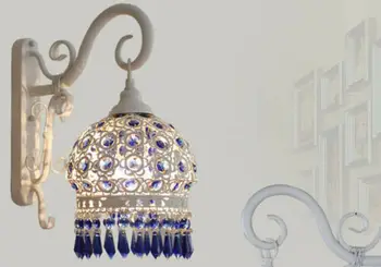 

HAIXIANG LED Wall Sconce Crystal Bohemian Wall Lamp Fixture TV Background Chandelier Home Fixtures Lighting