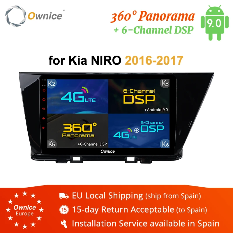 Автомобильный DVD плеер Ownice k3 k5 k6 Android 9 0 Восьмиядерный процессор для KIA Niro 2016 2017 2018