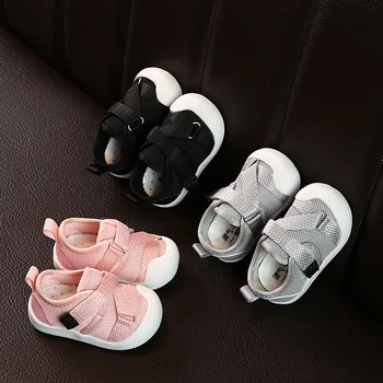

Unisex 2020 Children Causal Shoes Cross-tied Hook Loop Kids First Shoes Non-slip Shallow Summer Walking Shoes for Infant D01281