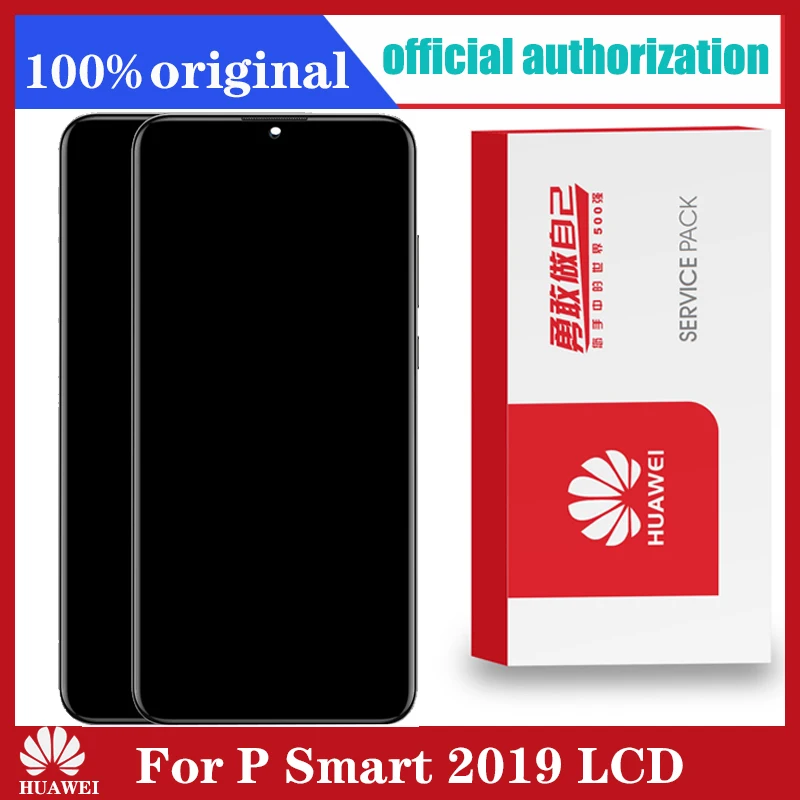 Оригинальный 6 21 'ཆ сенсорный дисплей с рамкой для Huawei P Smart 2019 ЖК сенсорным