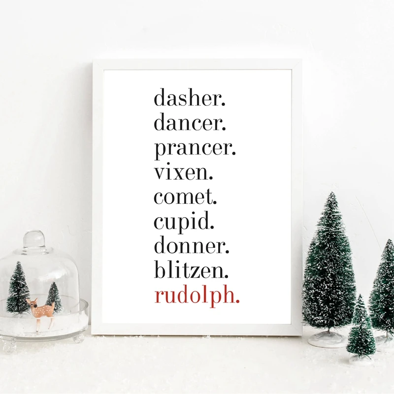 Wall-Art-Prints-Modular-Pictures-Canvas-Painting-Simple-English-Letters-For-Christmas-Nordic-Style-Poster-Living