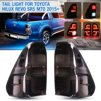 

Car LED Tail Light for Toyota Hilux 8 AN120 AN130 GUN1 REVO 2015 2016 2017 2018 Car Signal Rear Stop Reverse Lamp Smoke