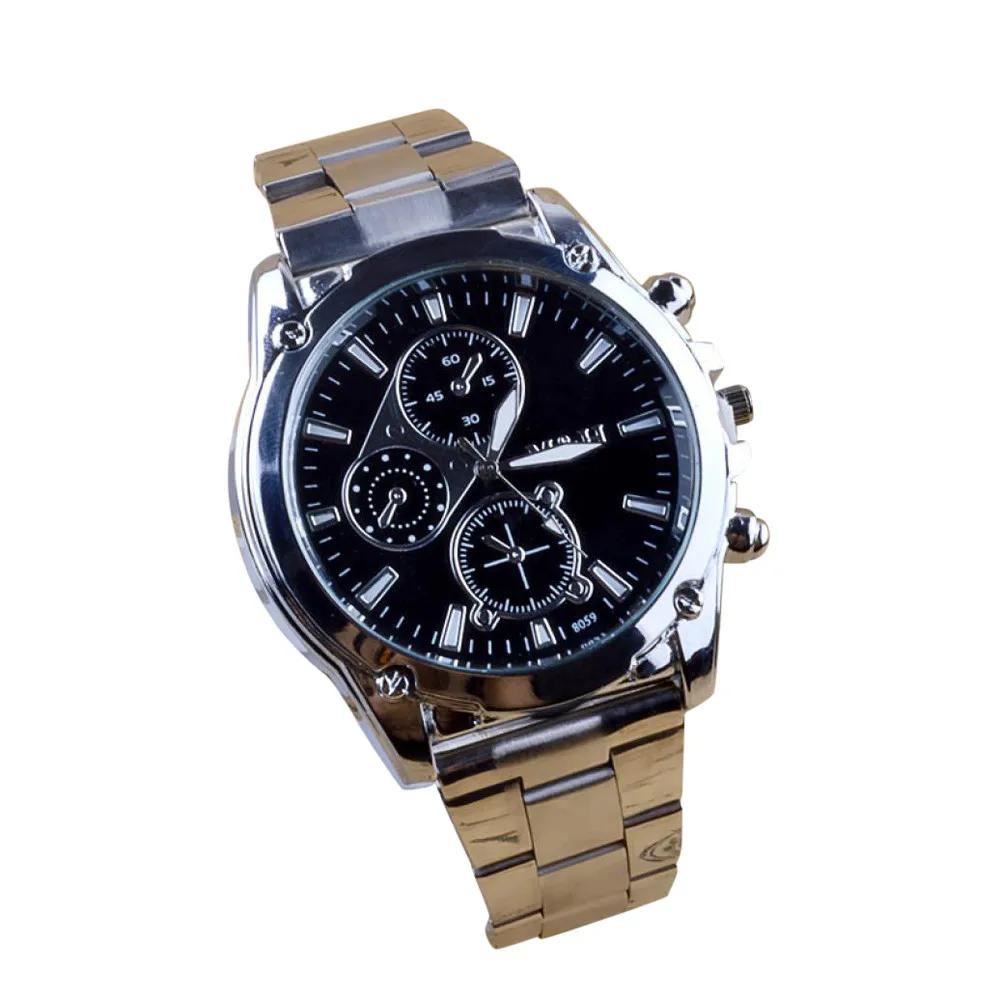 Деловые мужские часы из нержавеющей стали спортивные кварцевые часы лучший бренд Роскошные модные повседневные наручные часы