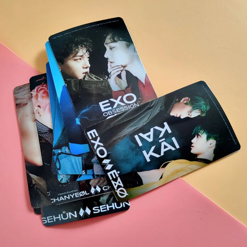 10 шт./компл. EXO подарок альбом Фотокарта фото карты из ПВХ с украшением в виде кристаллов наклейки карт для автобуса для студенческого билета