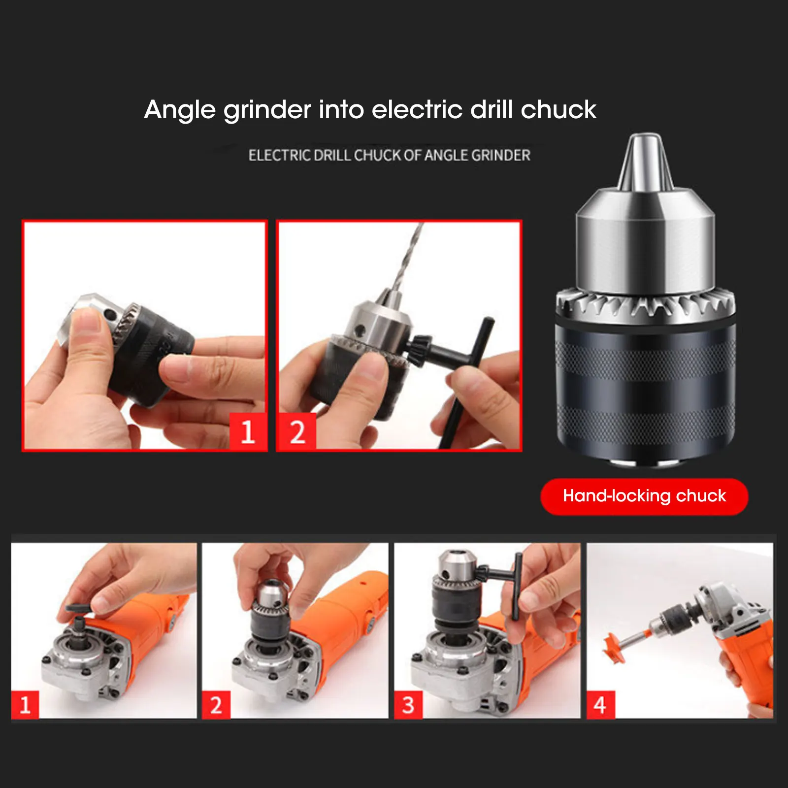 Chuck Drill Holder Convert Adapter Electric Angle Grinder