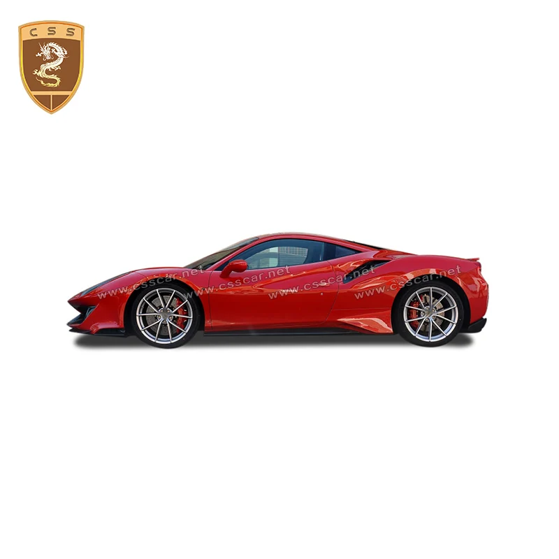 CSSYL Реальные углеродного волокна боковые юбки для Ferrari 488 углеродного волокна сторона OME стиль автомобильные аксессуары
