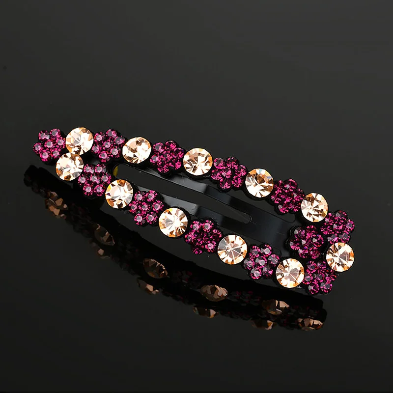 Fashion Crystal Rhinestone Bangs Bb Clip Hairpin Barrette For Women Girl Geometric Hair Clips Hairgrip Hair Accessories Headwear