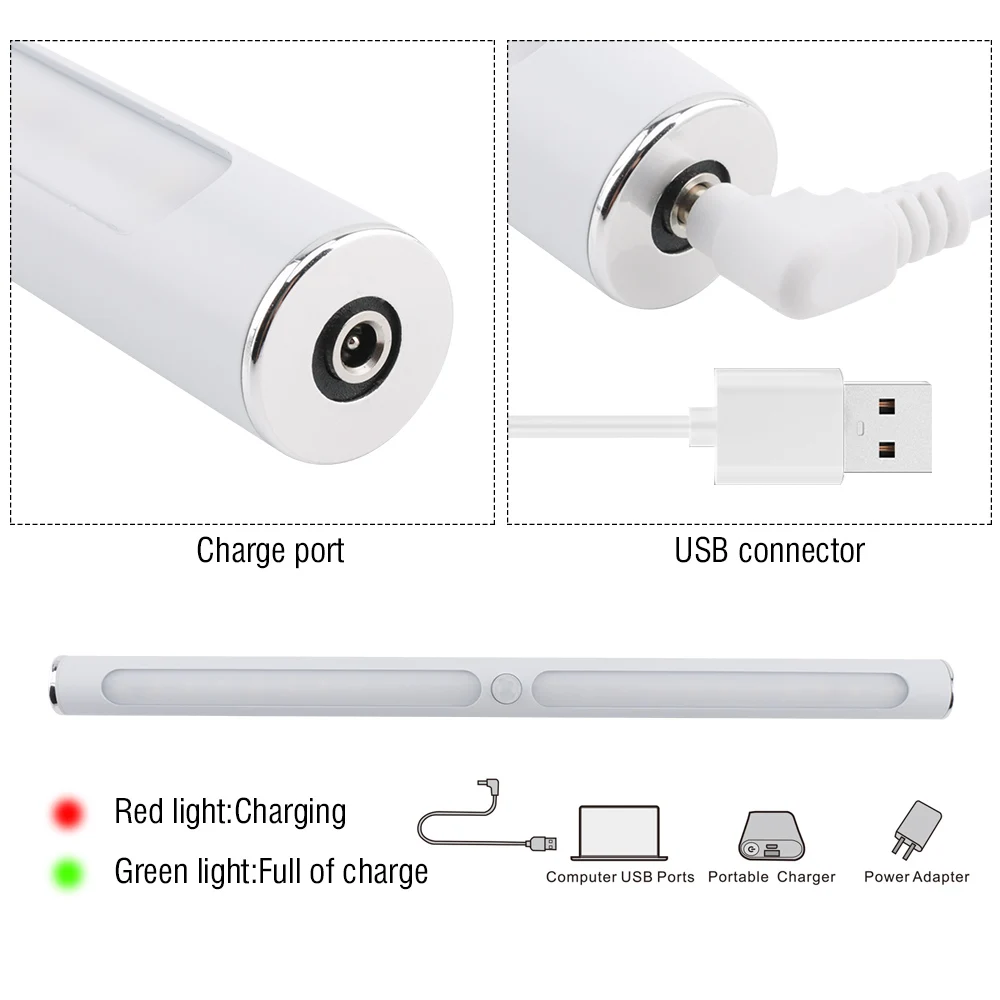 Luz de Armário de Cozinha Luz da Noite da Lâmpada do Armário sem Fio com Bateria Nova Centímetros Recarregável Motion Sensor Led Quarto 22led 30 Usb 9 High Quality Luzes e Iluminação