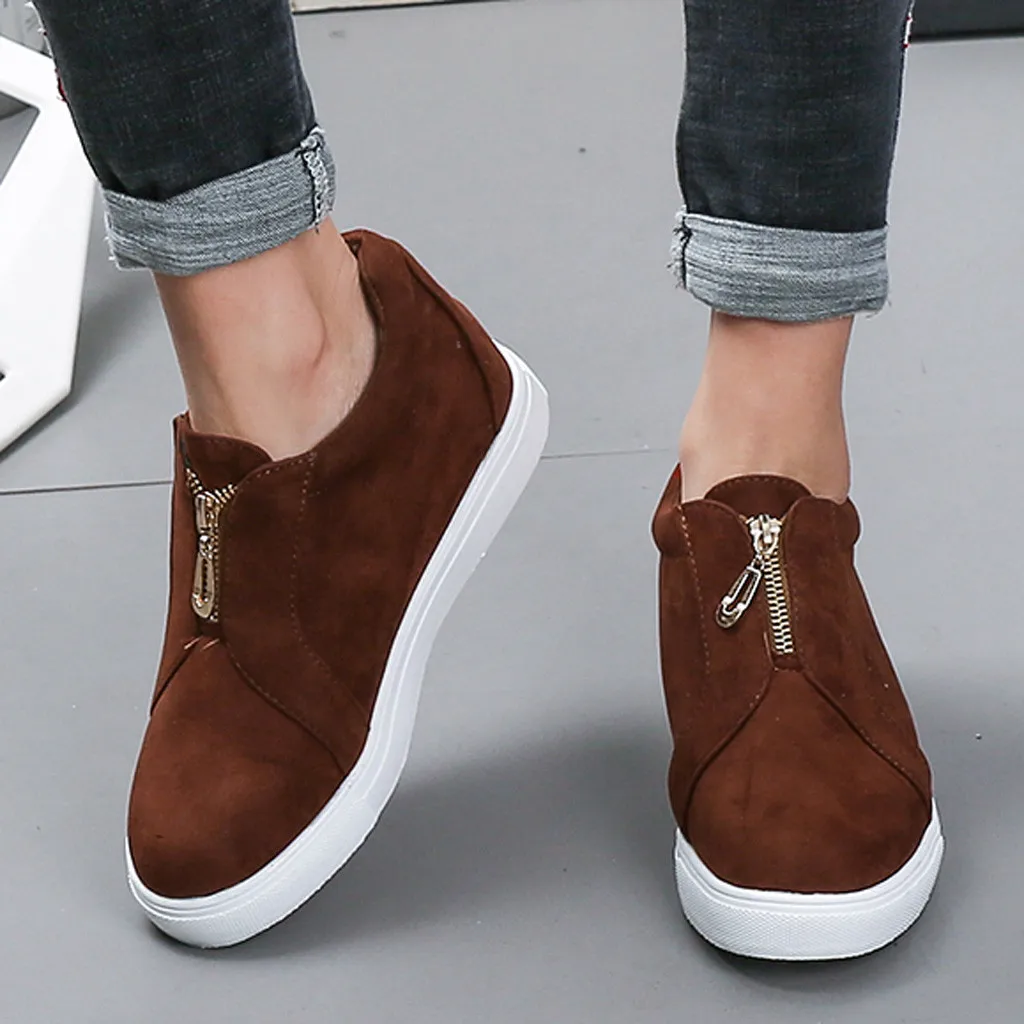 Women's sneakers with zipper flat heel loafers women's camouflage shoes women's shoes shoes woman sneakers  women shoe