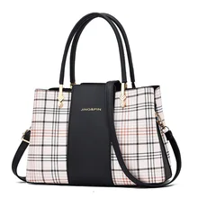 

Plaid Luxury Handbags Patchwork Women Bag Leather Handbag Crossbody Bags For Women 2021 Female Ladies Hand Bags Sac a Main