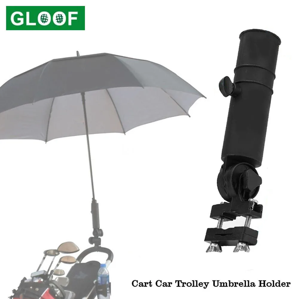 1Set Adjustable Black Golf Club Push Pull Cart Car Trolley Umbrella Holder Accessories | Спорт и развлечения