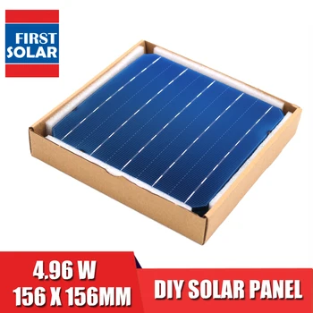 

10 50 80 100 Pcs 4.96 W 156 x 156MM Cheap Mono Solar Cells 6x6 Grade A monocrystalline PV DIY Photovoltaic Sunpower C60 Solar Pa