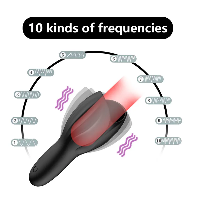 Sex Toys for Men Penis Vibrator 10 Modes Sex Penis Glans Trainer Massager Toys for Adults Vibrating Stimulate Men Glans Vibrator (7)