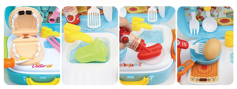 Домашняя игрушка Моделирование чемодана игрушка для игры в повара кухонный инструмент медицинский ролевой Игровой набор