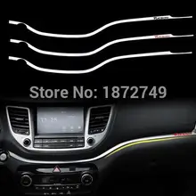 Для hyundai Tucson консоль из нержавеющей стали отделка центральной консоли Панель боковая декоративная автостайлинг