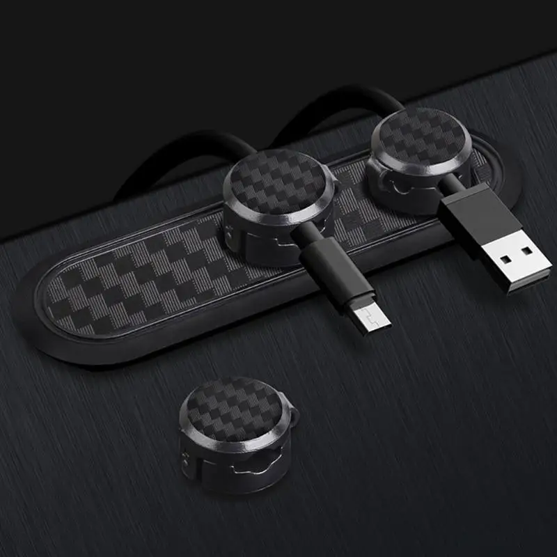 Магнитный Кабельный органайзер, настольный usb-держатель для кабеля для передачи данных, для автомобиля, дома, офиса, 3 м, двусторонний клей, обладает сильной липкостью