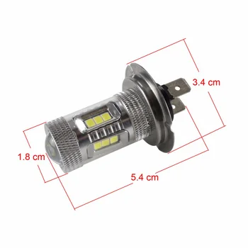 

Car LED Headlights Auto H7 Fog White 12V 880LM 6000K Lamps Bulbs Parts