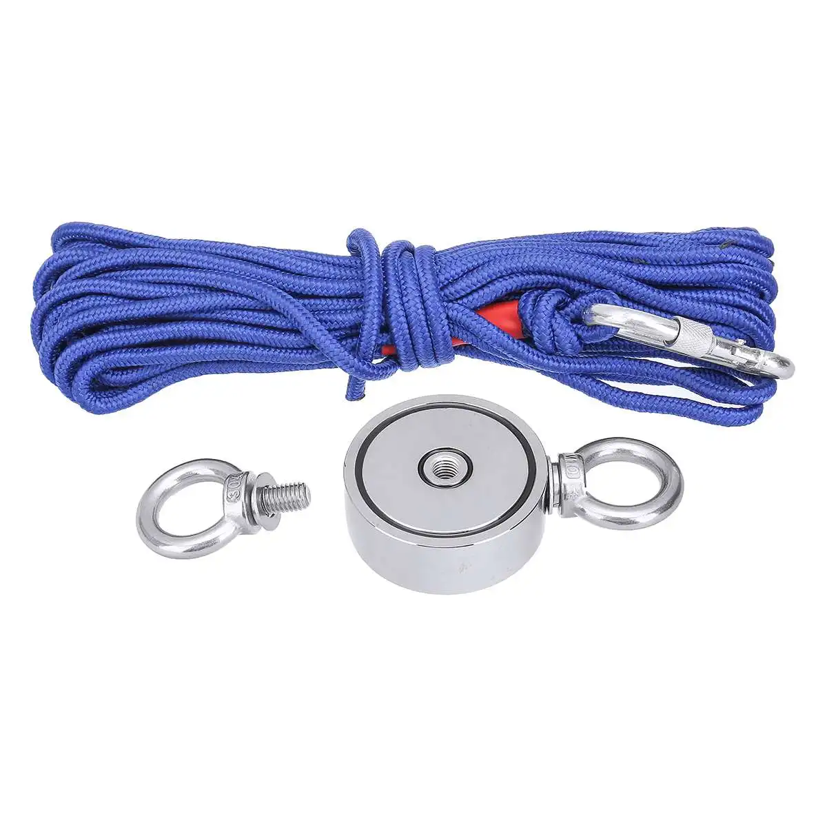 500kg Powerful Round Neodymium Magnet Hook strong Salvage Magnet Sea Fishing Equipments Holder with Ring hunter holder+20M Rope