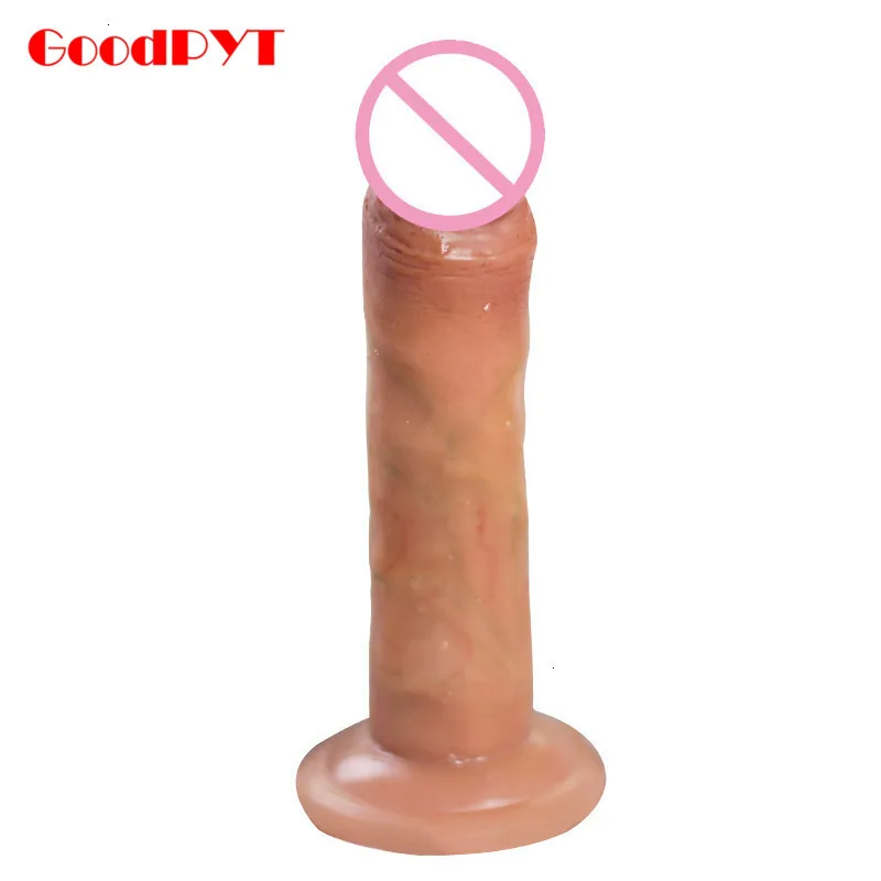 Best Price Liquid Silicone Dildo Foreskin Penis Skin Feeling Realistic Dildo With Suction Cup Sex Toy For Woman Strapon Female Masturbation