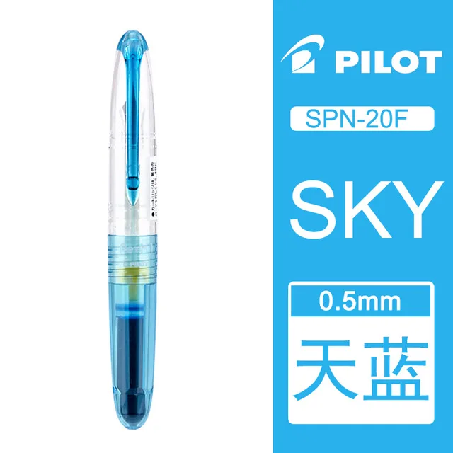 Sky blue 1Pcs Пилот мини жизненную силу перьевые ручки отлично чернильная ручка NIB цветной прозрачной обуви Wrting поставки SPN-20F Высокое качество канцелярских принадлежностей 1 шт - Цвет: Sky blue 1Pcs