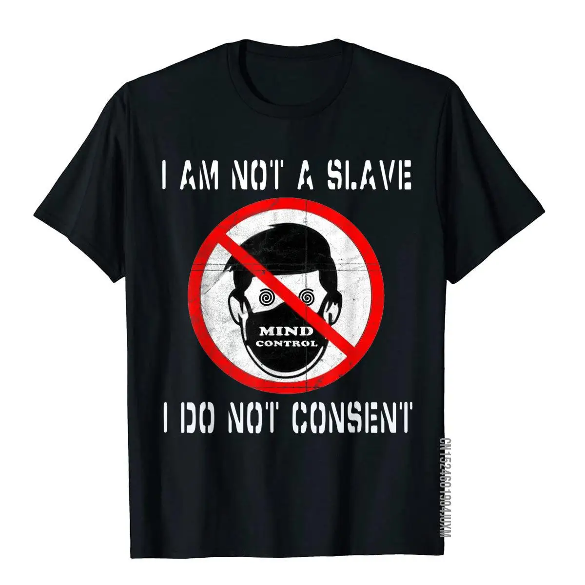 I Do Not Consent Anti Mask Face Muzzle T-Shirt__97A1259black