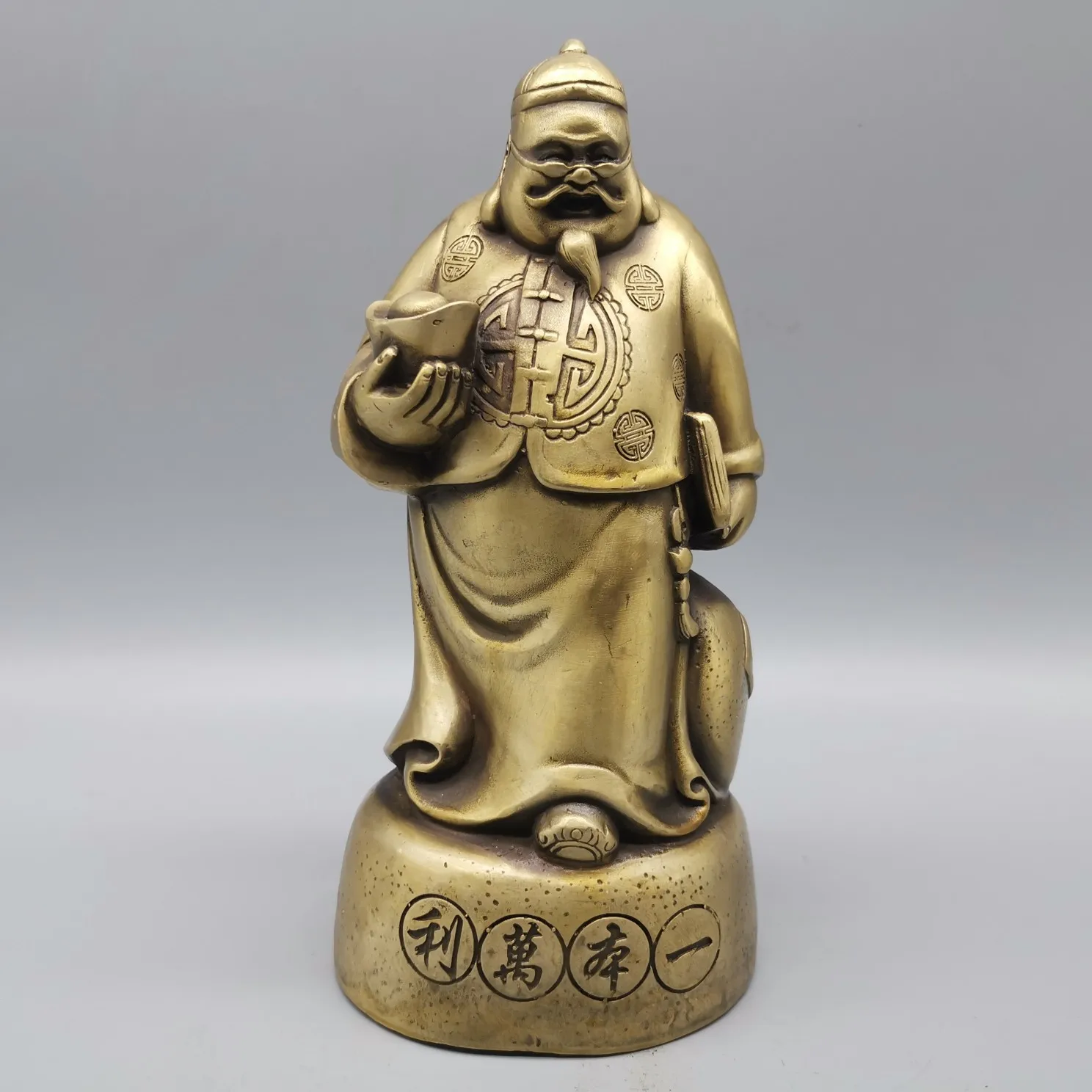 

Collection Chinese Brass Carved Instant Millionaire Image People Exquisite Metal Crafts Home Decoration