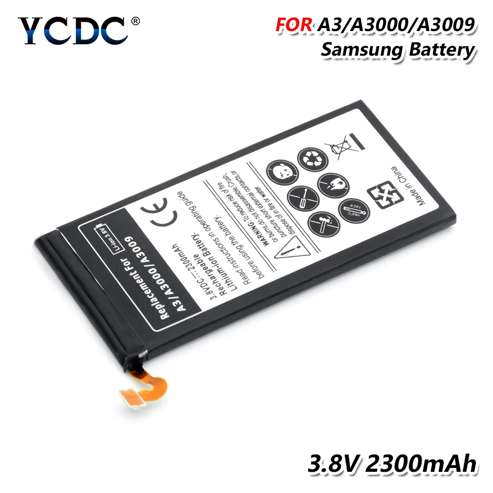 Для Samsung Galaxy A3 EB BA300ABE батарея 2015 A300 A300F SM A300FU A3000 A3009 A300X Bateria 2300 мАч