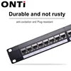 ONTi 19in 1U Rack 24 Port CAT6 Shielded Patch Panel RJ45 Network Cable Adapter Keystone Jack Ethernet Distribution Frame ► Photo 2/5