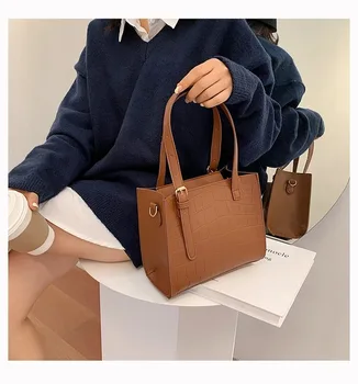 

Crocodile pattern handbags 2020 new bag new niche one-shoulder messenger small square bag Korean version